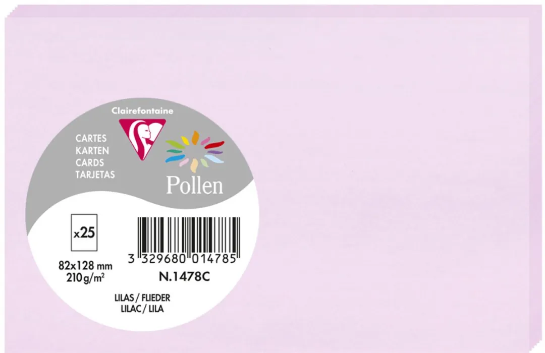 Clairefontaine Pollen Briefkaarten 82x128mm - 25 Stuks - afbeelding 6 van 6