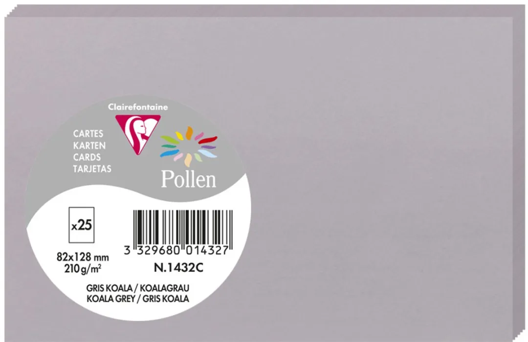 Clairefontaine Pollen Briefkaarten 82x128mm - 25 Stuks