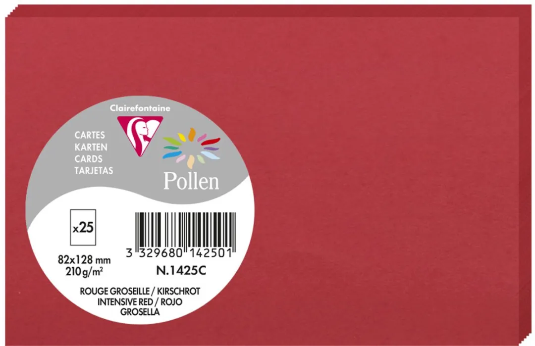 Clairefontaine Pollen Briefkaarten 82x128mm - 25 Stuks