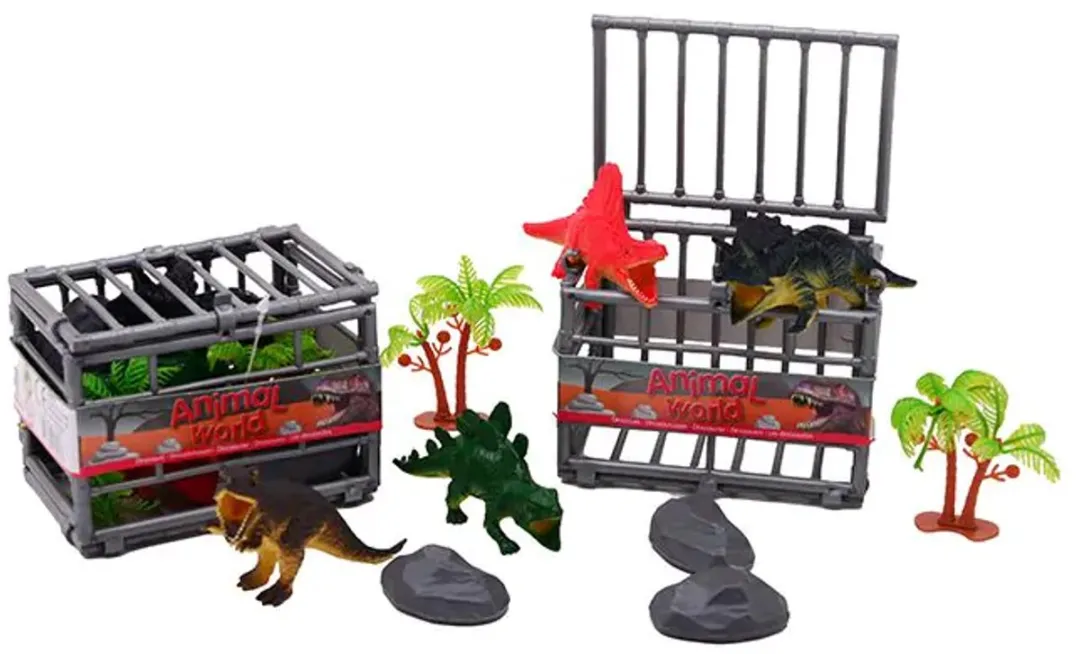 John Toys Animal World Dinosaurussen Kooi - 10-delig - Multicolor