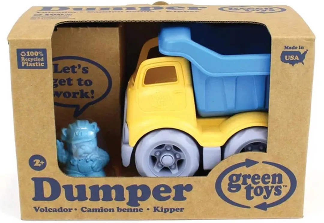 Green Toys Dumper GTCDPB1262 - Blauw/Grijs/Geel
