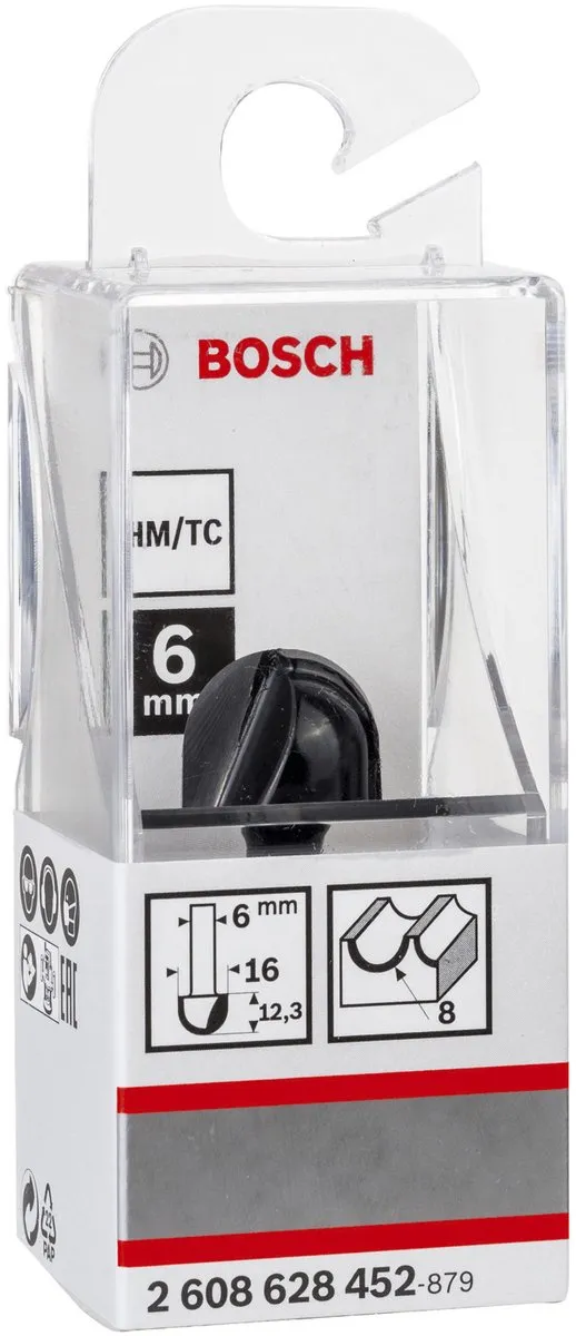 Bosch Halfprofessioneel Frees Kogeldubbel 16x8x6mm - Hardhout