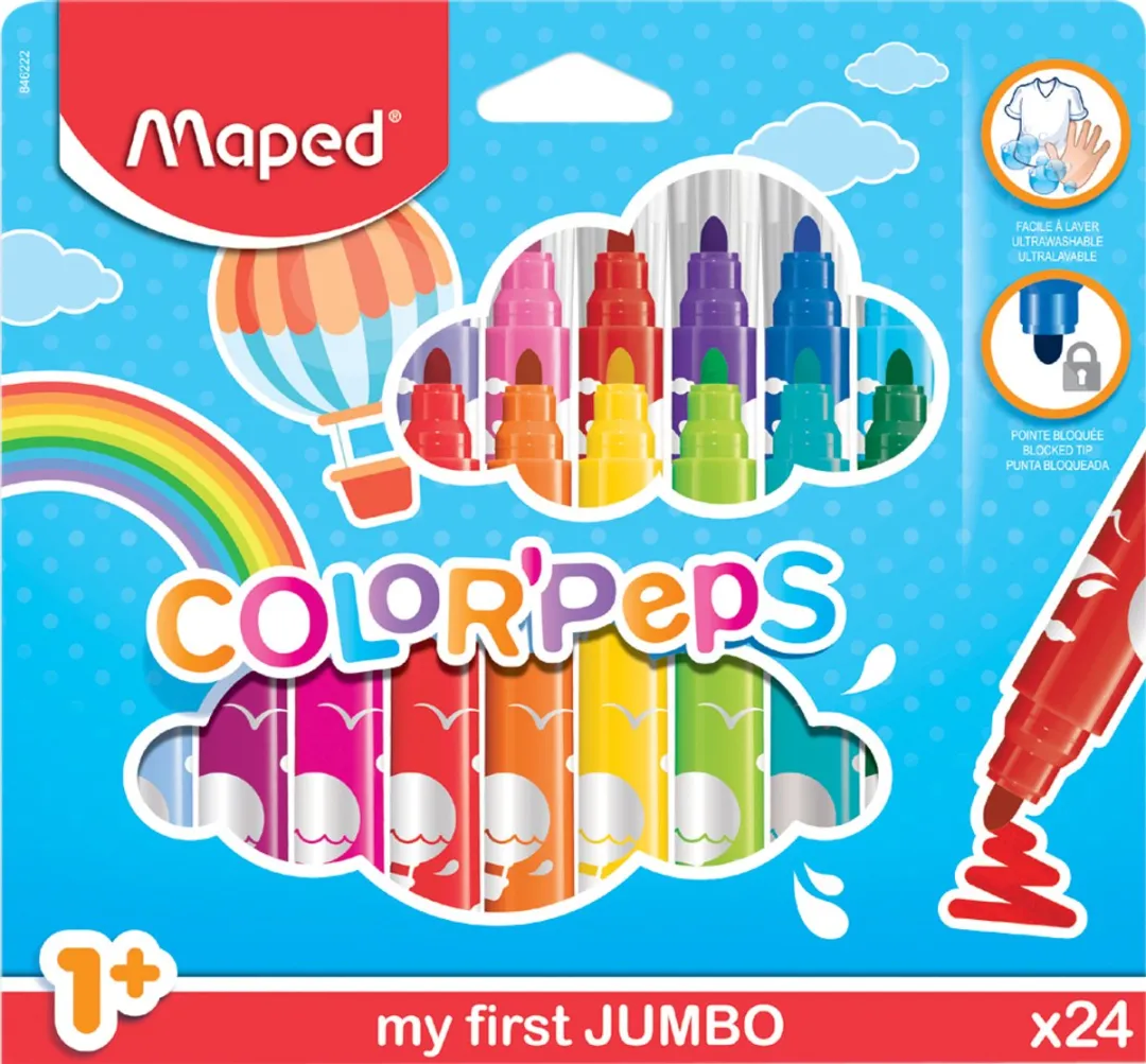 Maped Color'peps Maxi Viltstiften - 12 Stuks - afbeelding 6 van 6