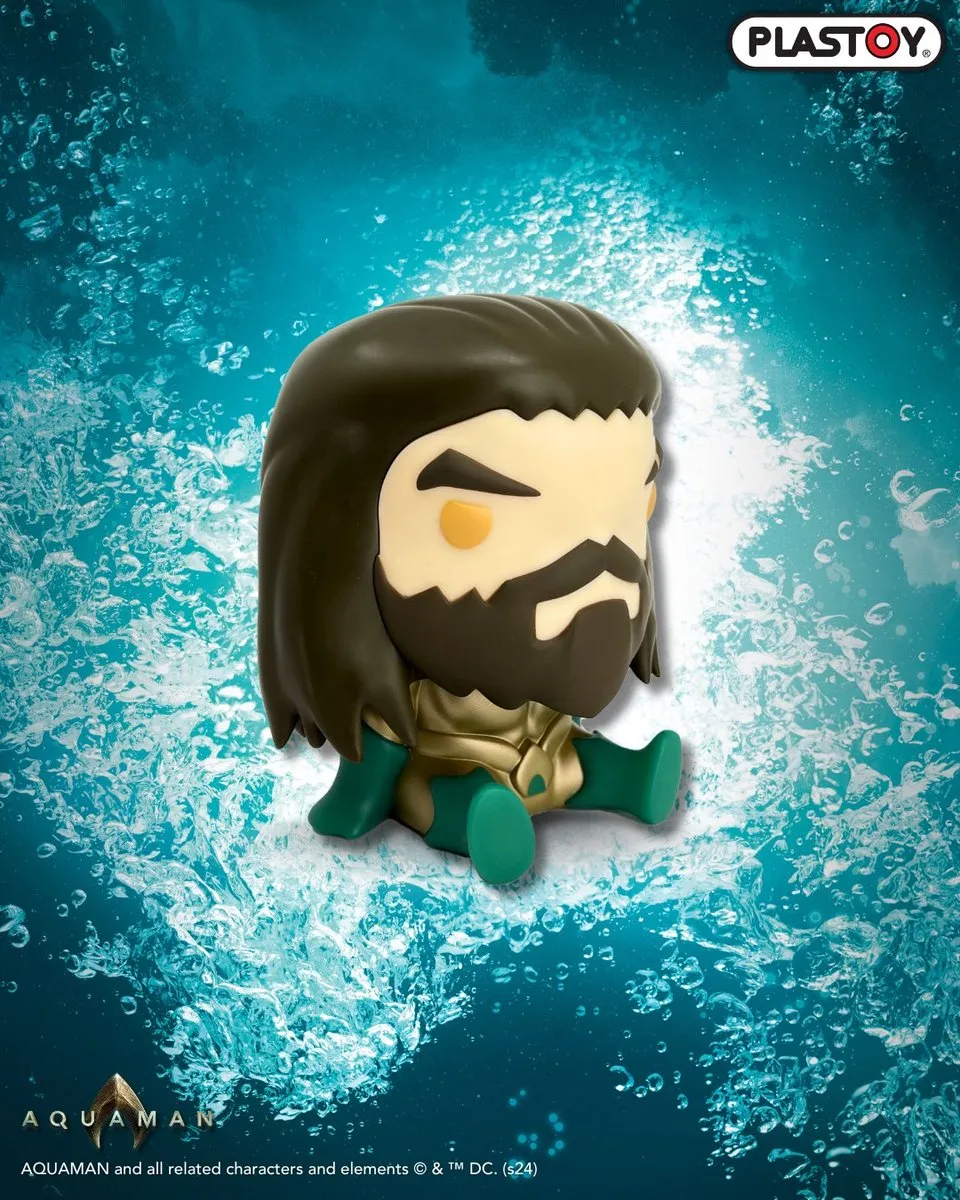 Plastoy DC Comics Chibi Aquaman Spaarpot - Veelkleurig