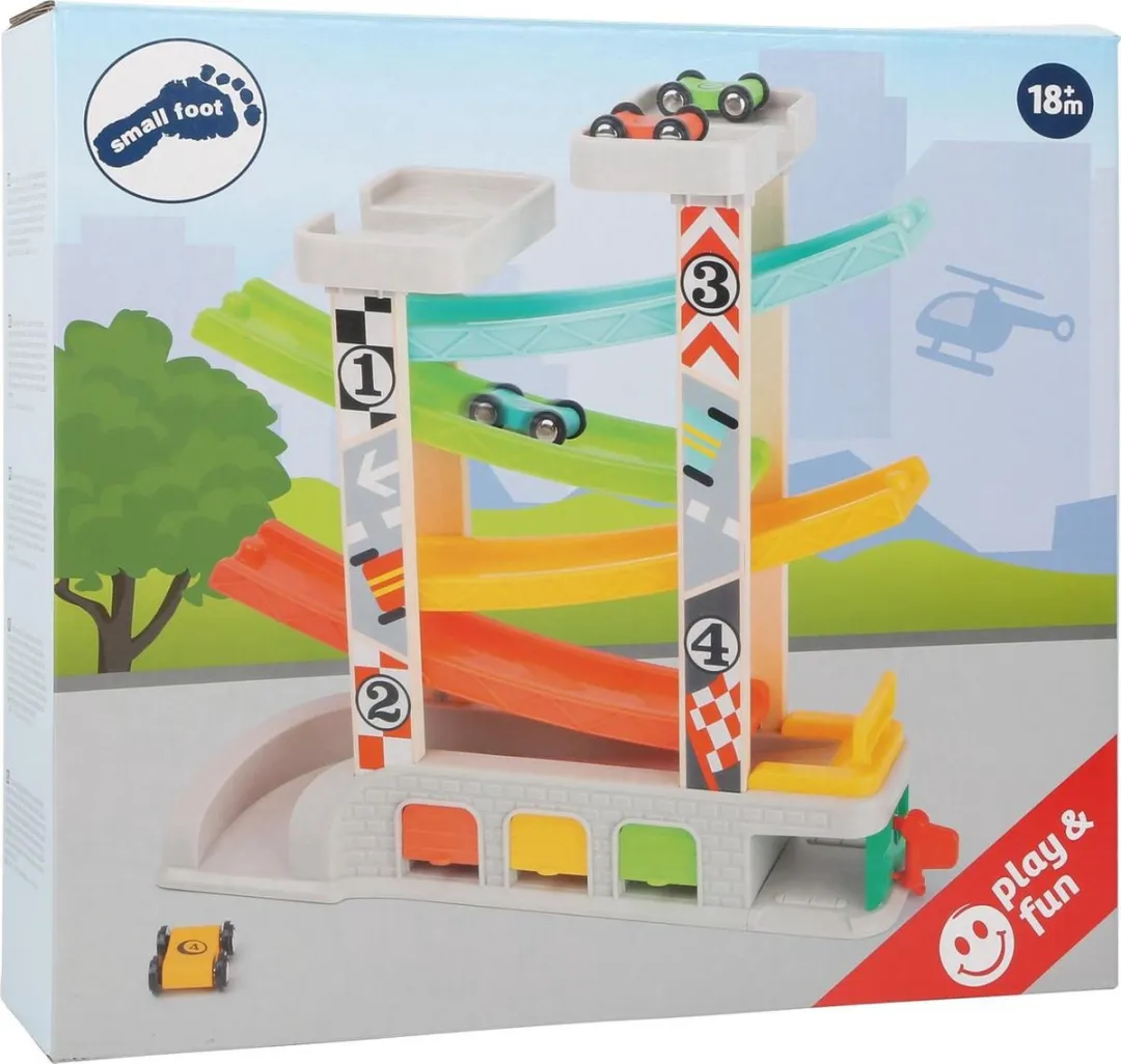 Small Foot Racebaan met Parkeergarage 321810 - Multicolor