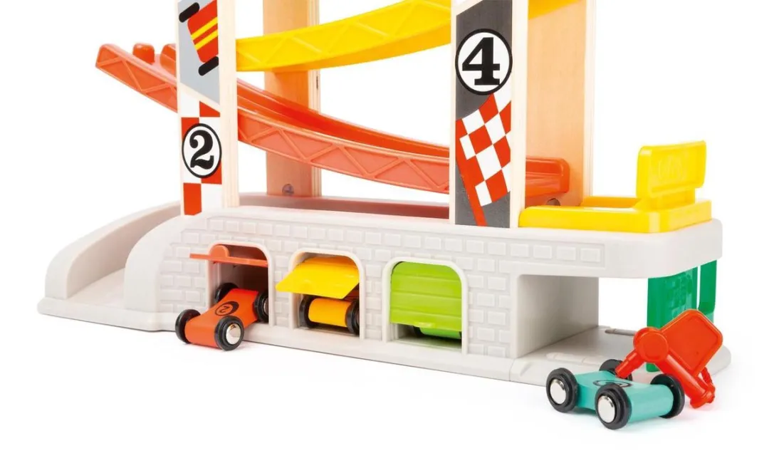 Small Foot Racebaan met Parkeergarage 321810 - Multicolor