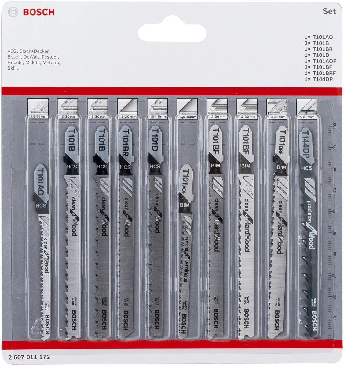 Bosch Decoupeerzaagbladenset Clean Precision 10-delig - Metaal