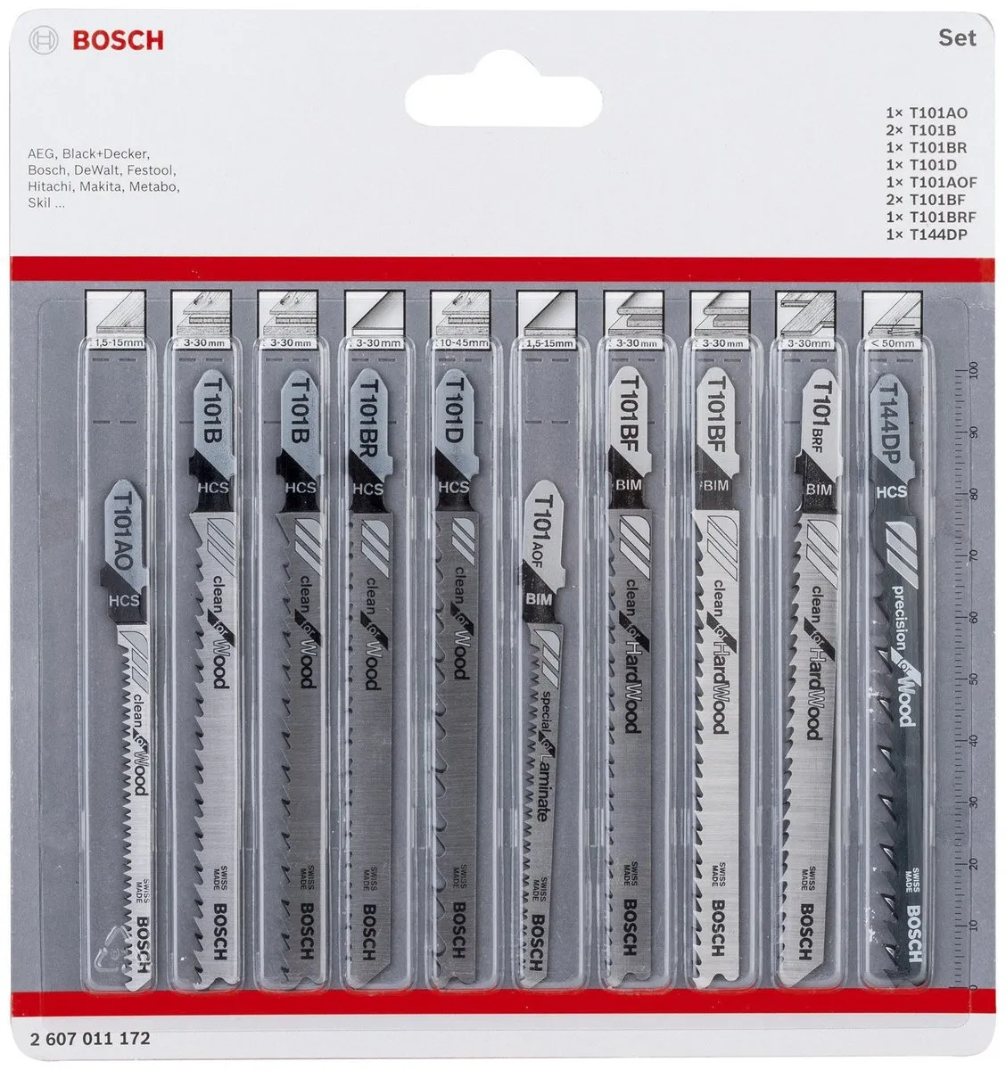 Bosch Decoupeerzaagbladenset Clean Precision 10-delig - Metaal