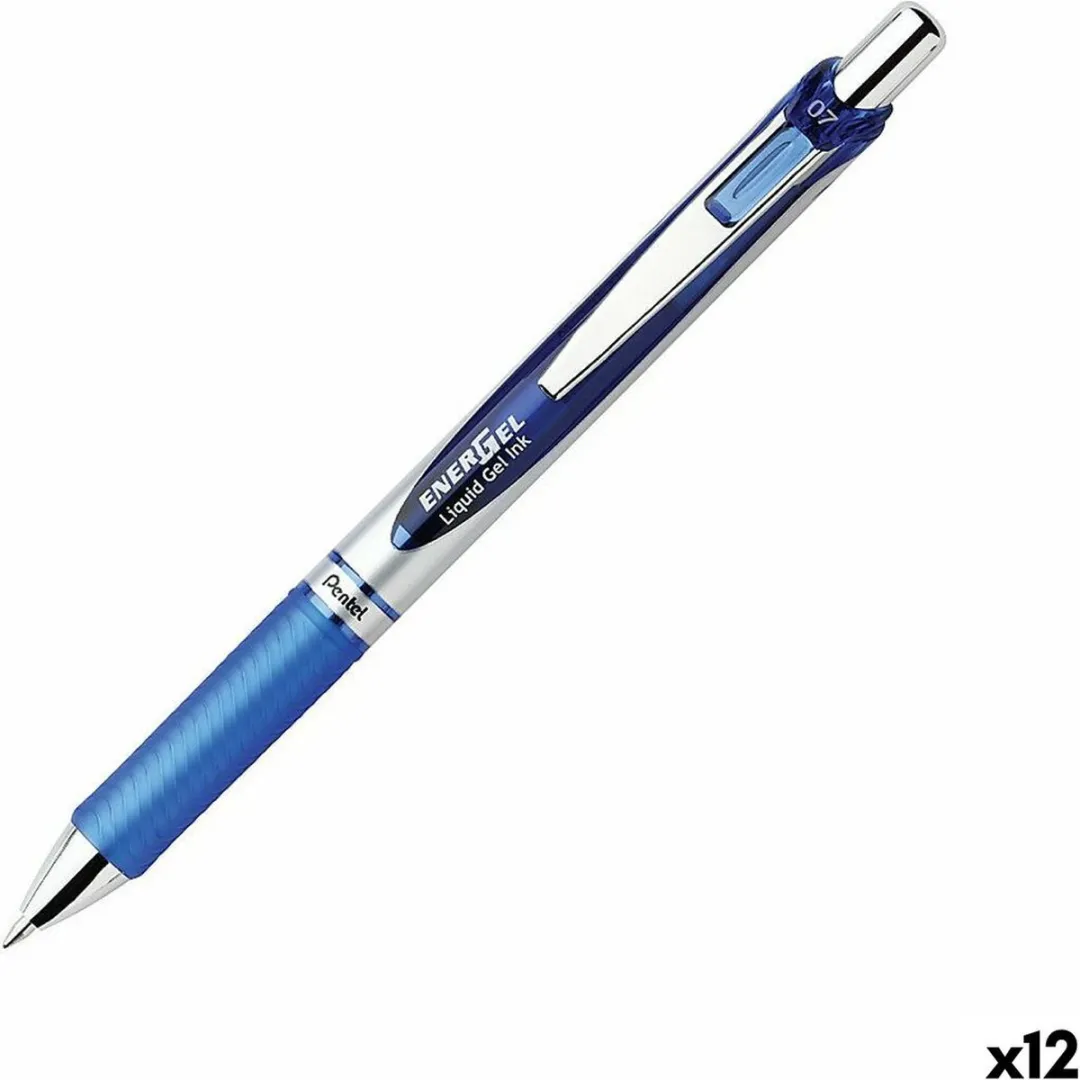 Pentel Energel XM Klick 0.7mm Blauw - 12 Stuks
