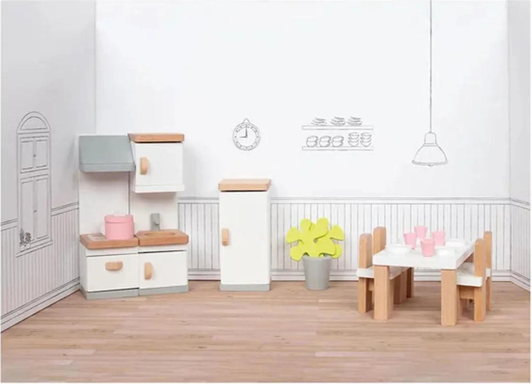 Goki Design Keuken Poppenhuismeubeltjes 20-delig - Meerkleurig