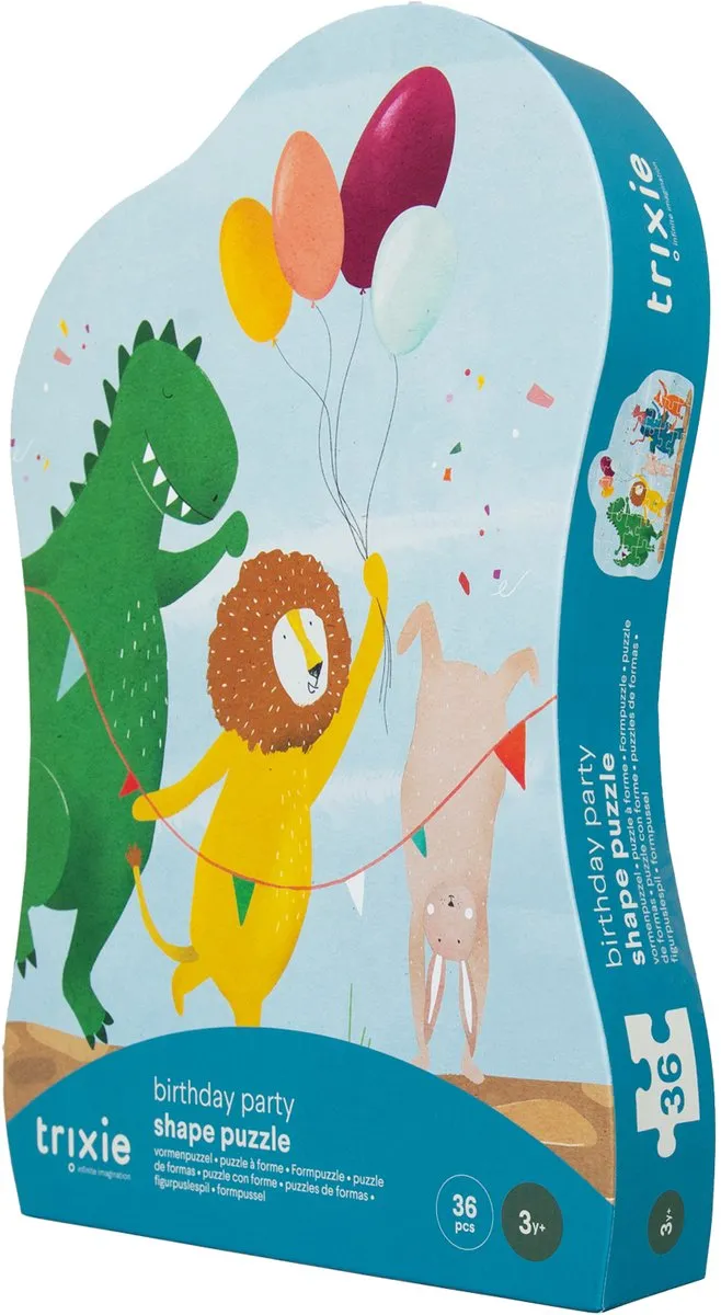 Trixie Vormenpuzzel Verjaardagsfeest 36 Stuks - Multi
