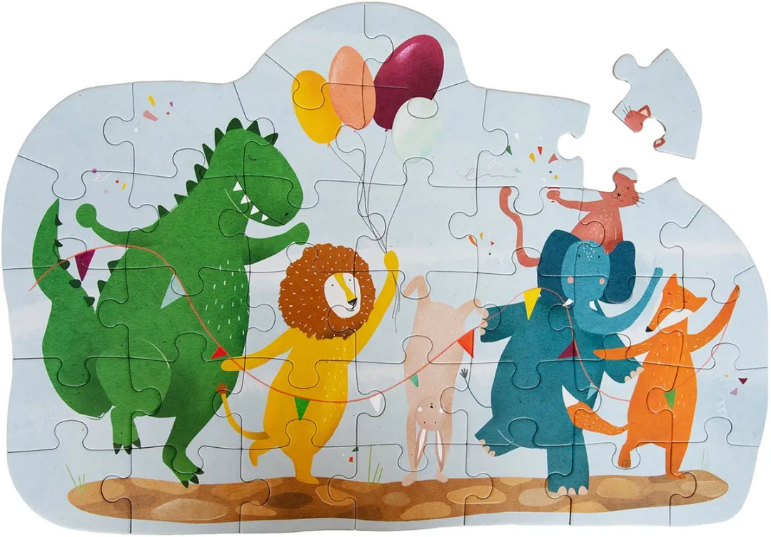 Trixie Vormenpuzzel Verjaardagsfeest 36 Stuks - Multi
