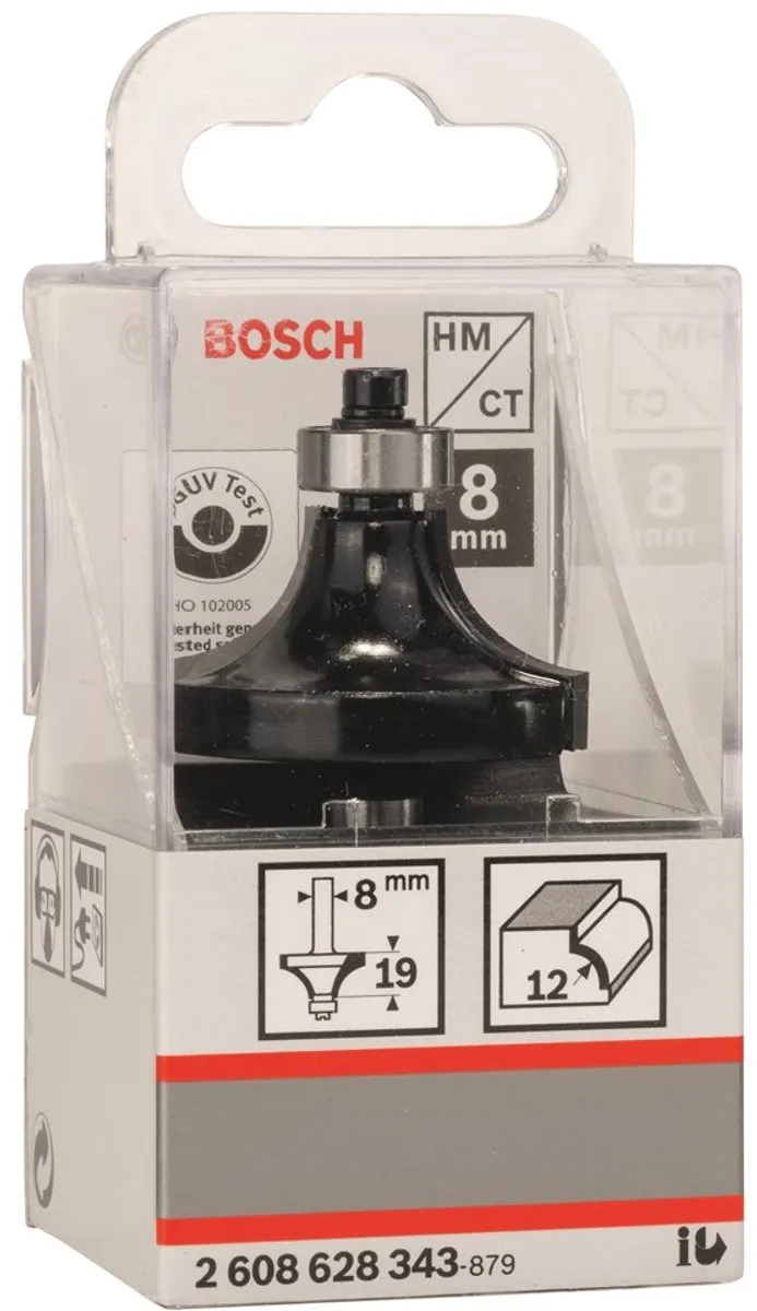 Bosch Afrondprofielfrezen 8mm R1 12mm L19mm