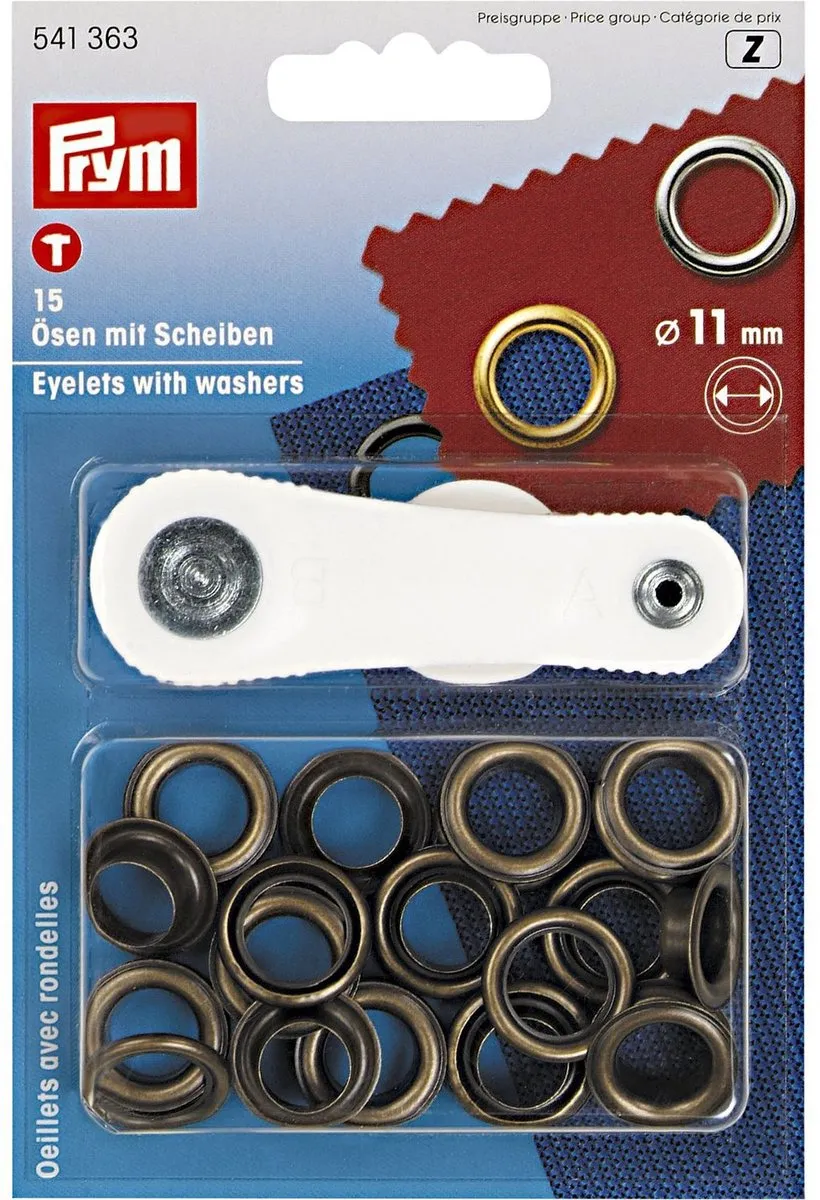 Prym Ringen en Schijven 11mm Oud Messing