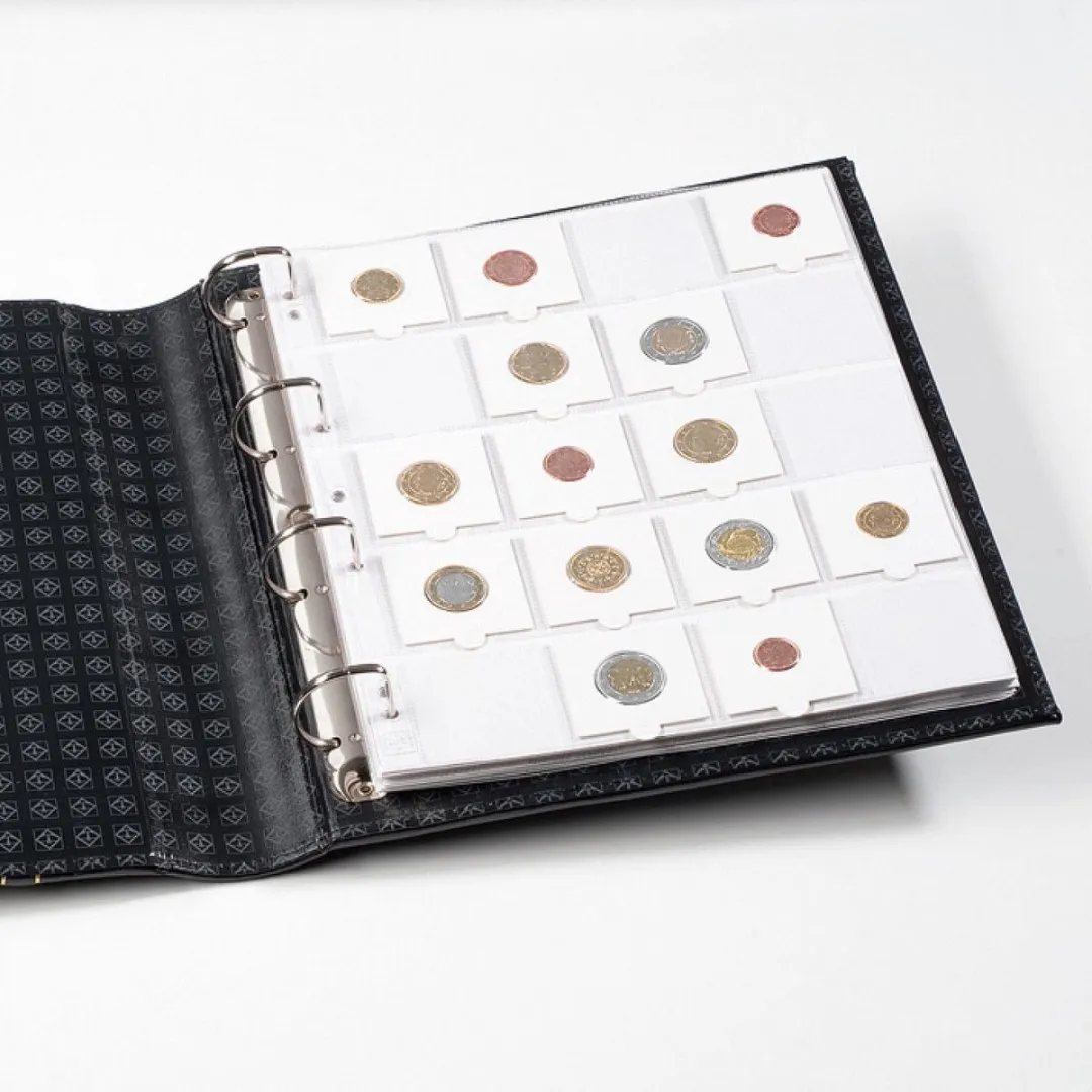 Leuchtturm Classic Grande Muntalbum - 10 Vakken - Zwart