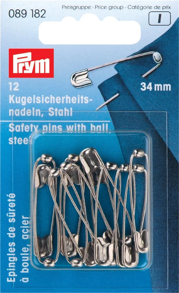Prym Veiligheidsspelden No. 1 Zilverkleurig 34mm