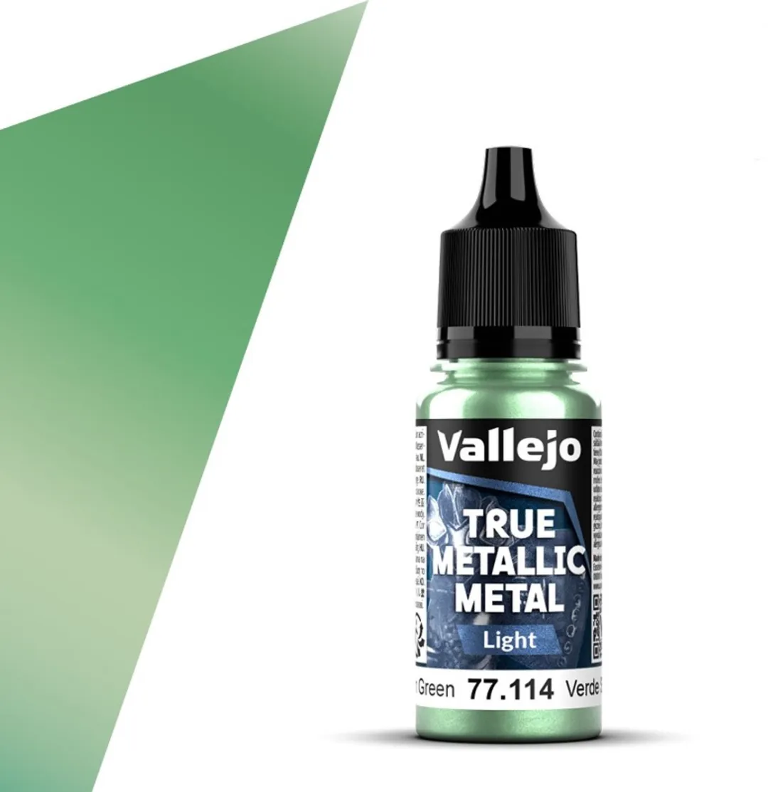 Vallejo Hobbyverf Acryl True Metallic Metal Light Schemer Groen 18ml