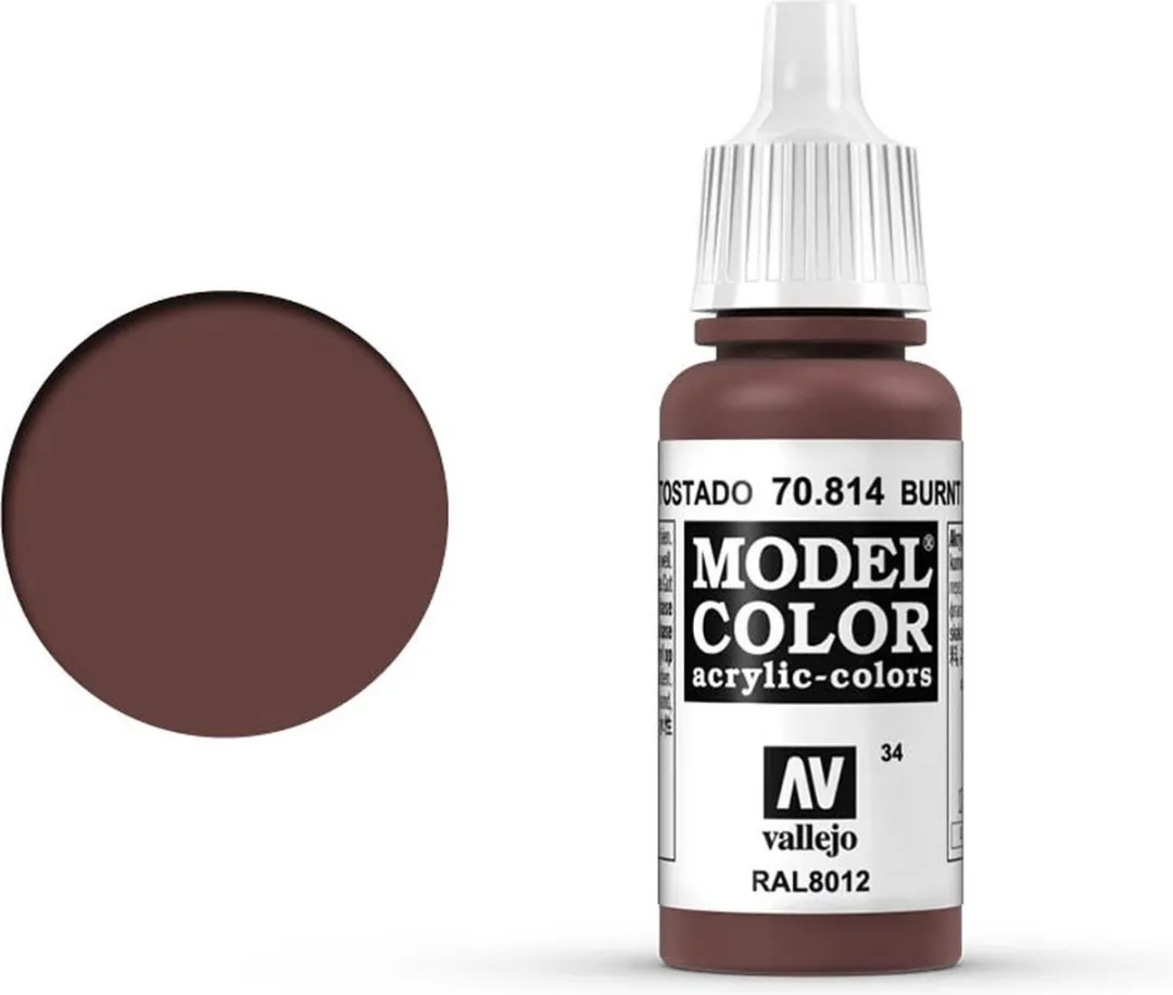 Vallejo Model Color Burnt Cad Red Acrylverf 17ml