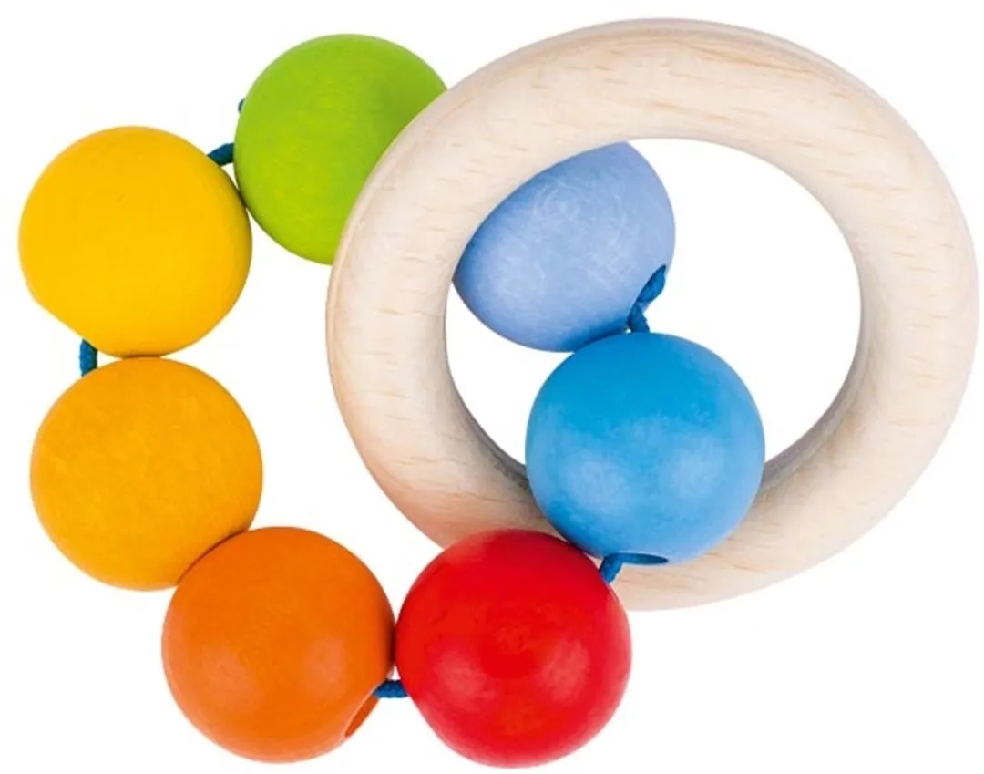 Goki Baby Bijtring Regenboog Ø10cm Hout