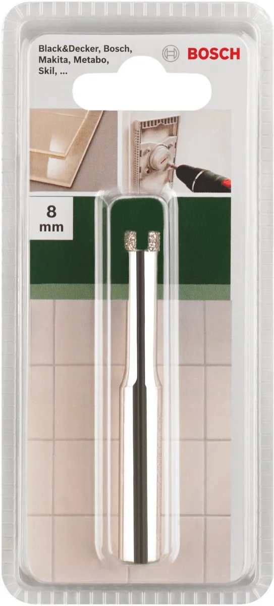 Bosch Diamantboor Keramiek 8mm - Zilver