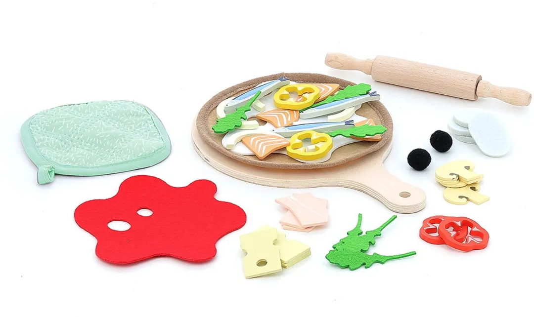 Vilac Houten Pizza Speelgoed - Multicolor