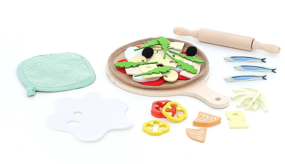 Vilac Houten Pizza Speelgoed - Multicolor