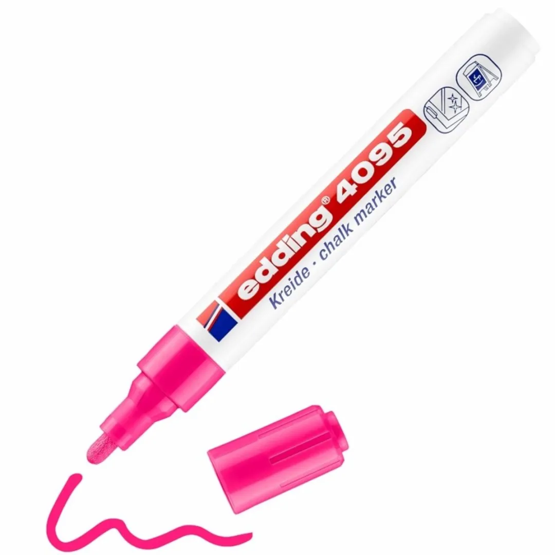 edding Krijtmarker 4095 Rond 2-3mm Roze - afbeelding 6 van 6