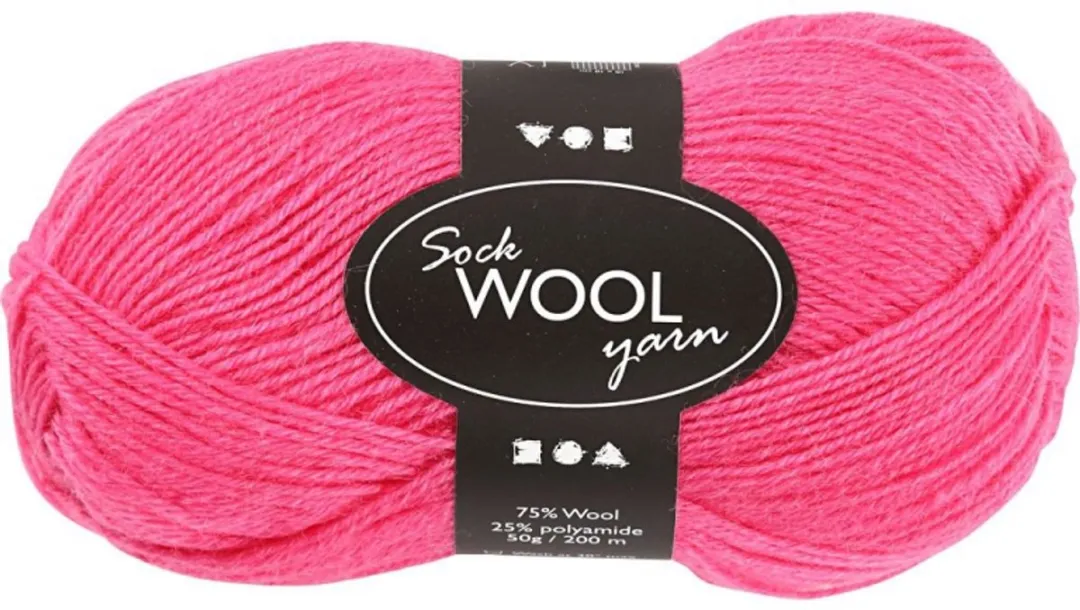 Creativ Company Creotime Sokkenwol 50g - Roze