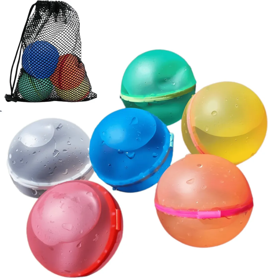 Toylandia Herbruikbare Waterballonnen - Set van 6 - Magnetisch - Milieuvriendelijk - Voor Kinderen en Volwassenen