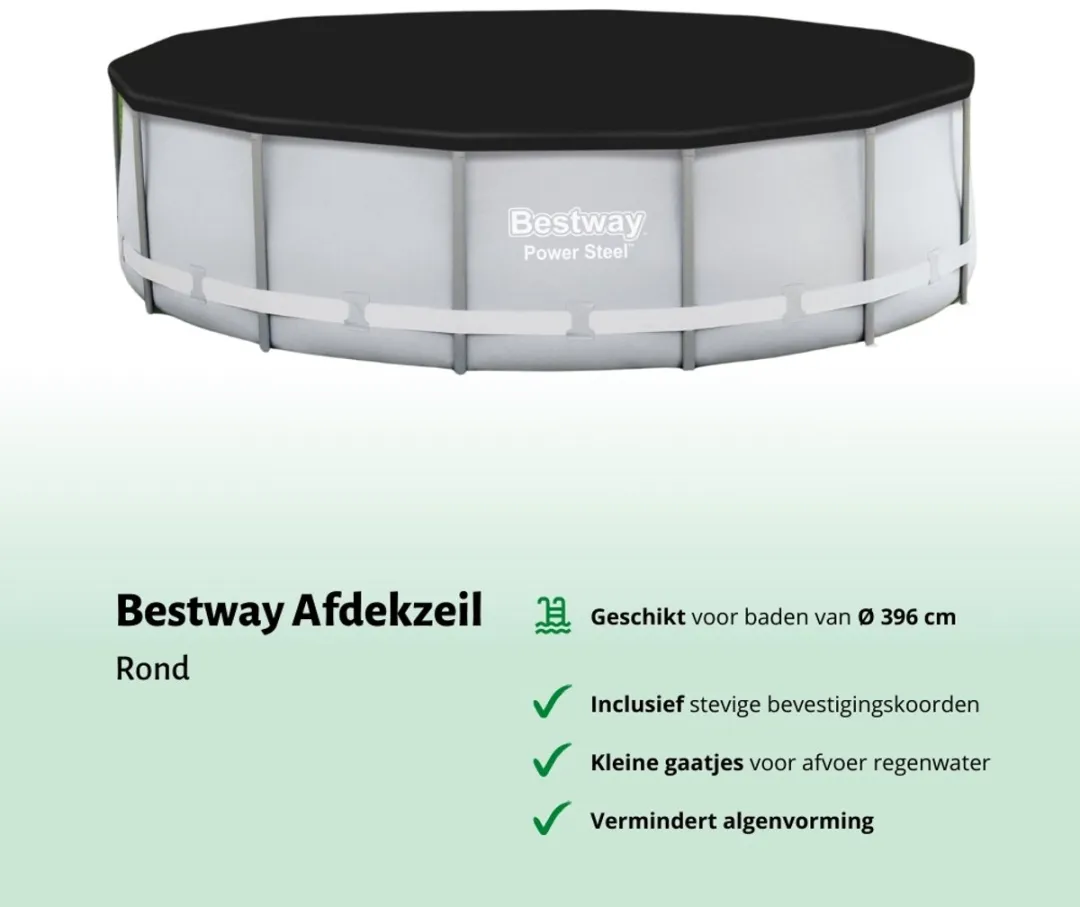 Bestway Steel Pro Zwembad 396x84cm - Blauw - Inclusief pomp