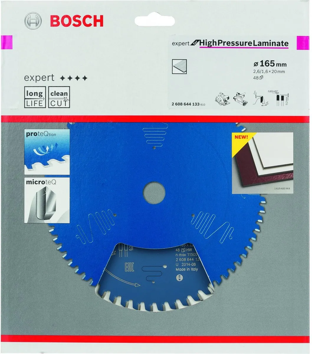 Bosch Expert 165x20 Cirkelzaagblad 48 Tanden