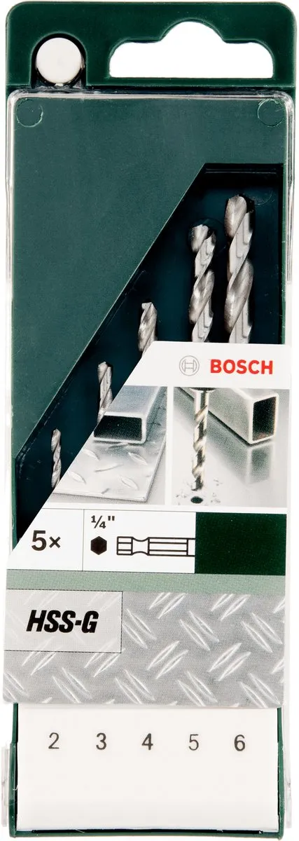 Bosch HSS-G Metaalborenset 5-delig - 2-6mm