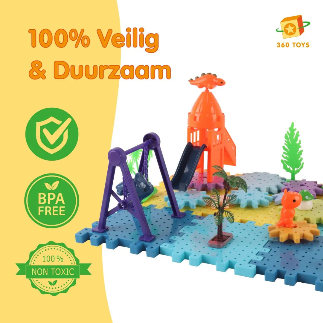 360 Toys 4-in-1 Dinosaurus Bouwblok - 20 Stuks - Meerkleurig
