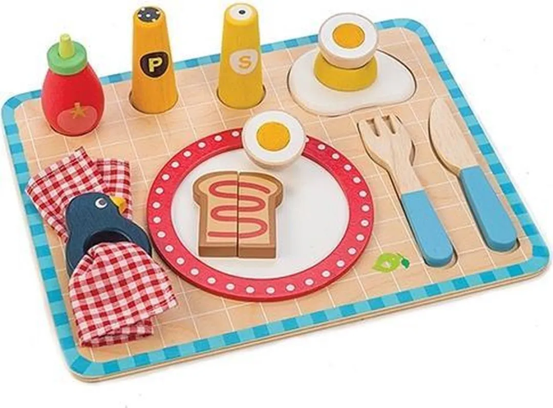 Tender Leaf Toys Houten Ontbijt Set 14-delig