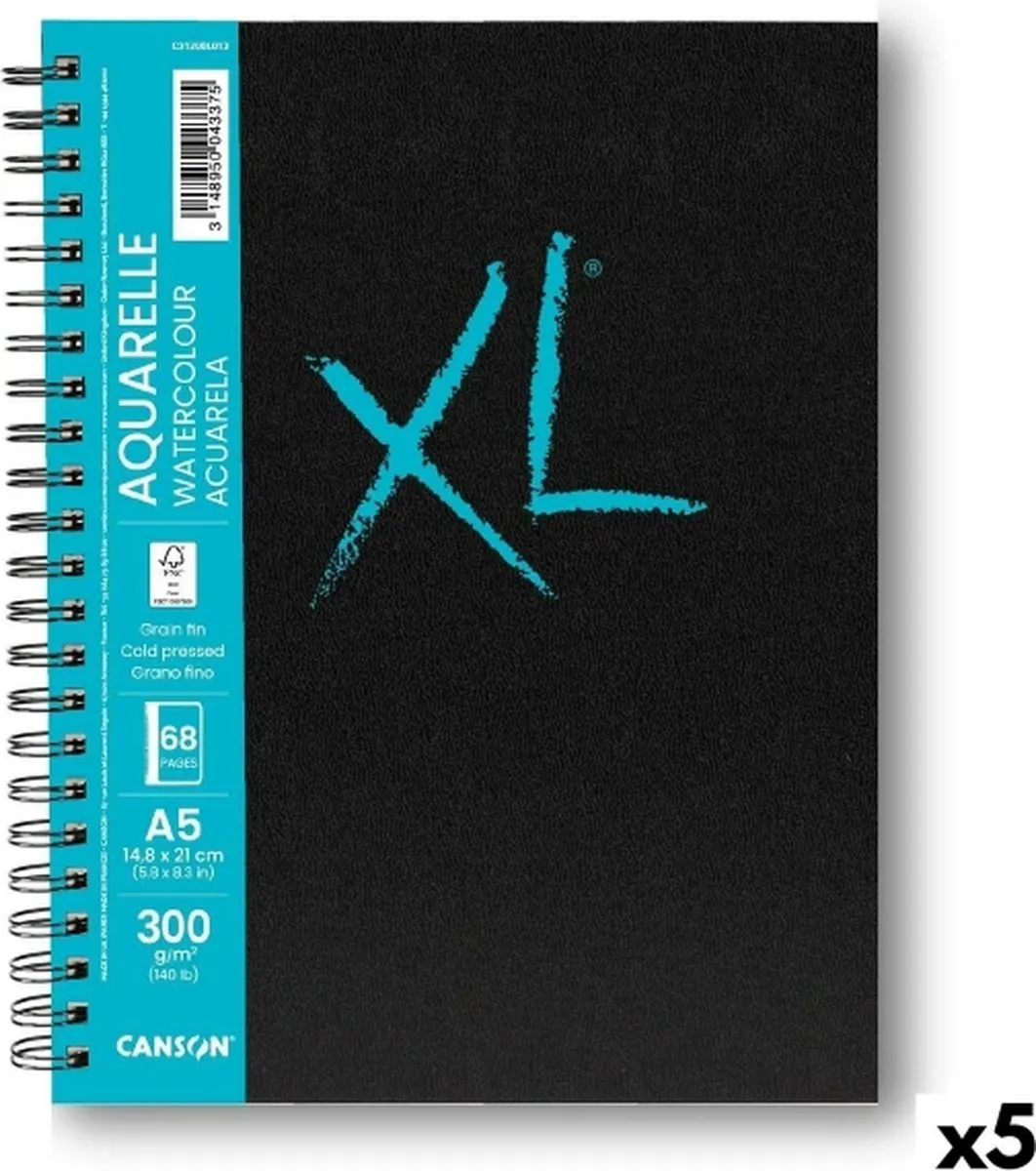 Canson XL Aquarelle Tekenblok 34 Vel A5 300g/m²