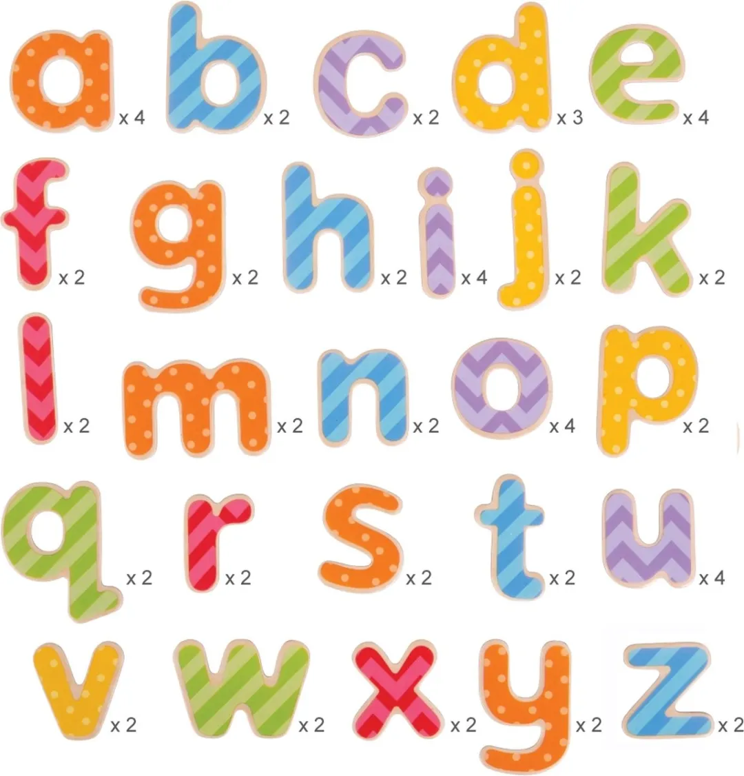 BIGJIGS Magnetische Letters 069162 - Multikleur
