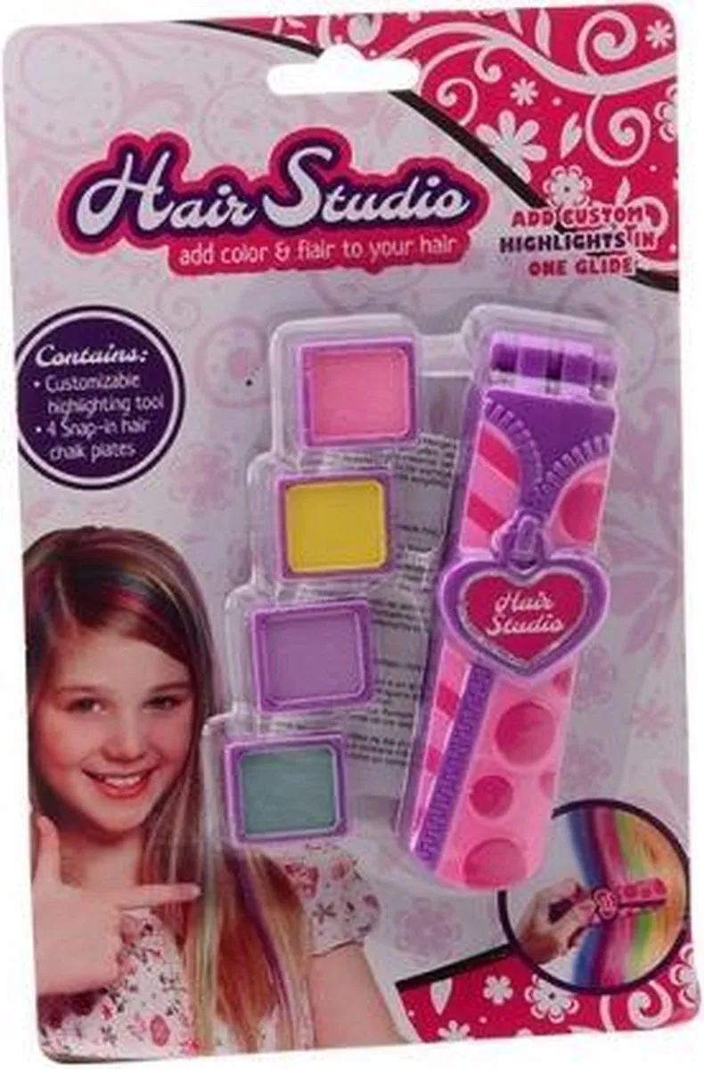 Johntoy Haarkrijtset 4 Kleuren - Multicolor