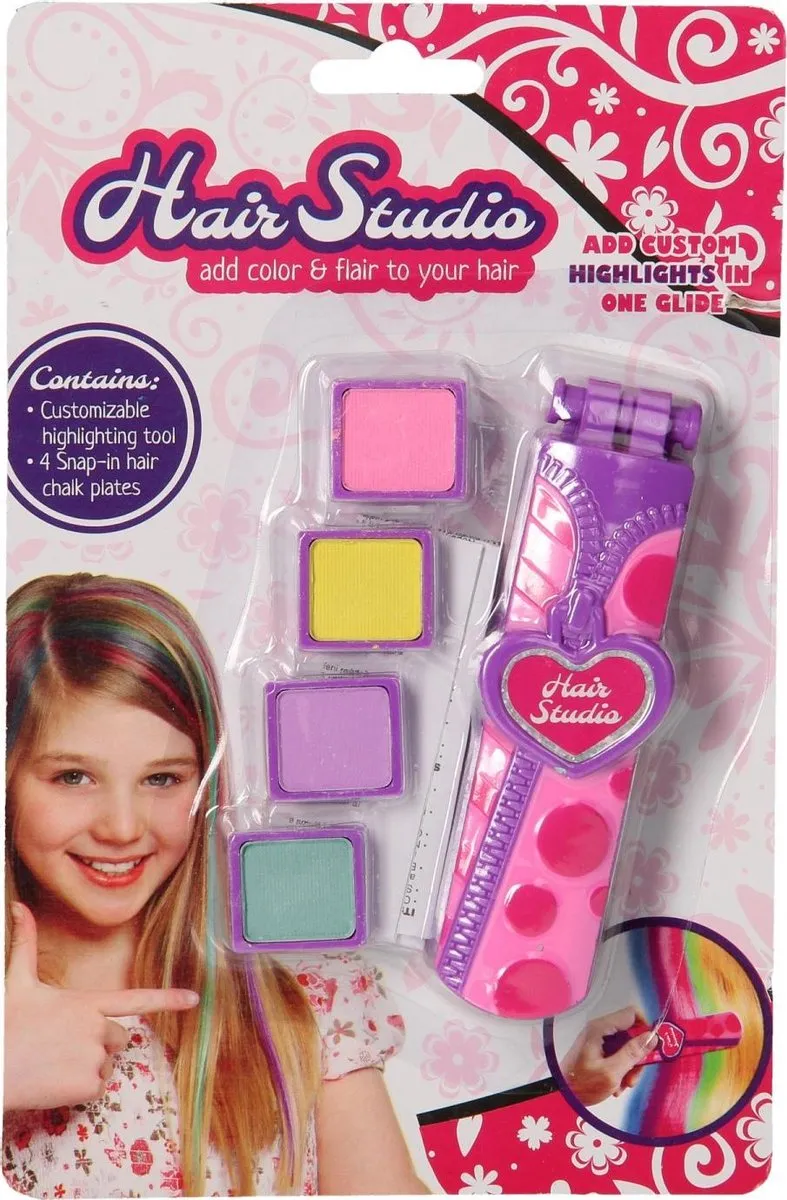 Johntoy Haarkrijtset 4 Kleuren - Multicolor