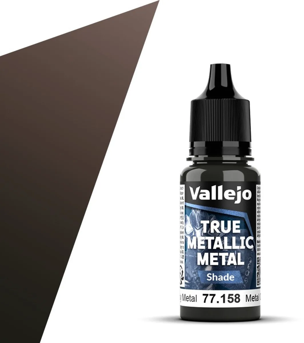 Vallejo Hobbyverf True Metallic Metal Shade Roestig Metaal 18ml