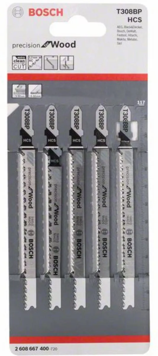 Bosch T 308 BP Decoupeerzaagblad Hout