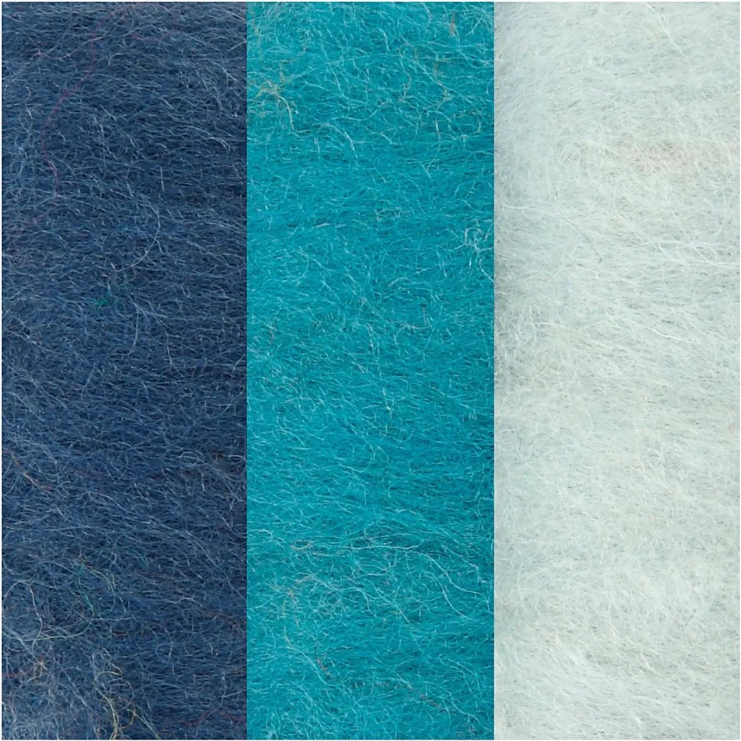 Creativ Company CC Creotime Gekaarde Wol Set 3x10gr - Blauw