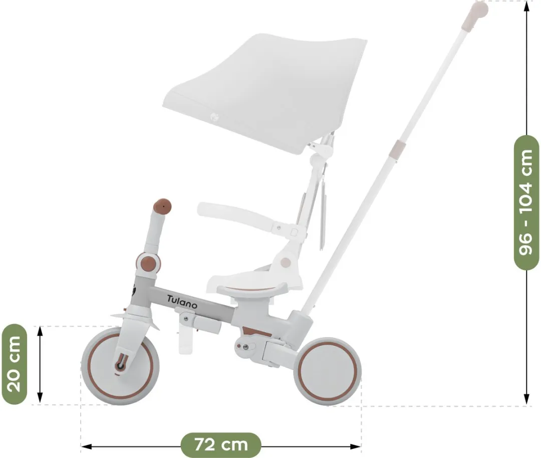 Tulano Noah 35 Driewielige Fiets 4-in-1 - Grijs - afbeelding 4 van 6
