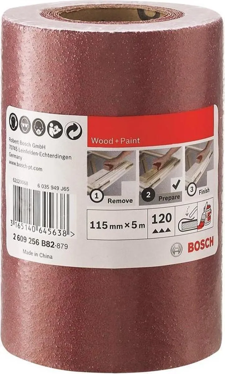 Bosch Schuurrol Hout 115mm x 5m