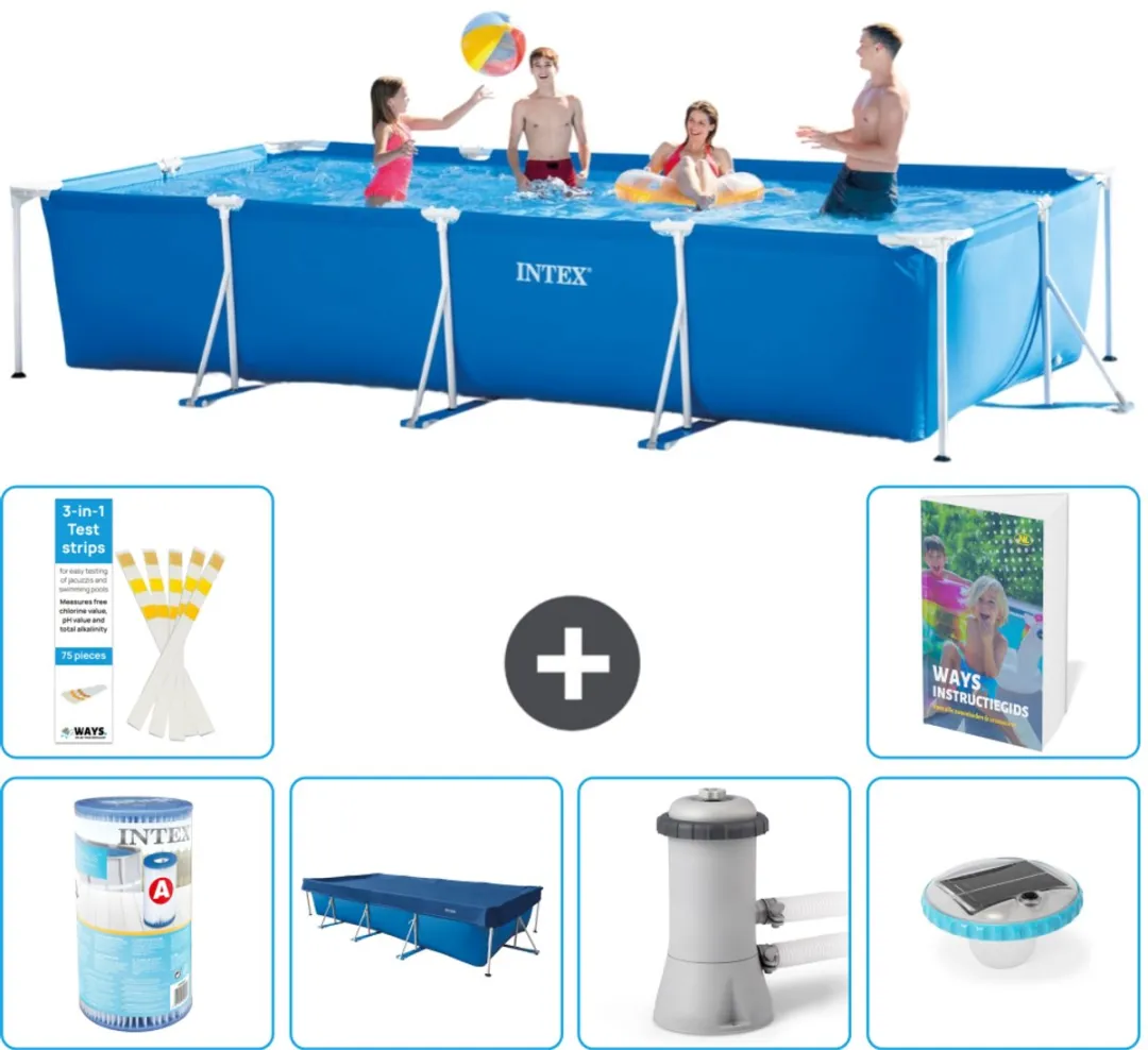 Intex Rechthoekig Frame Zwembad 450x220x84cm Blauw