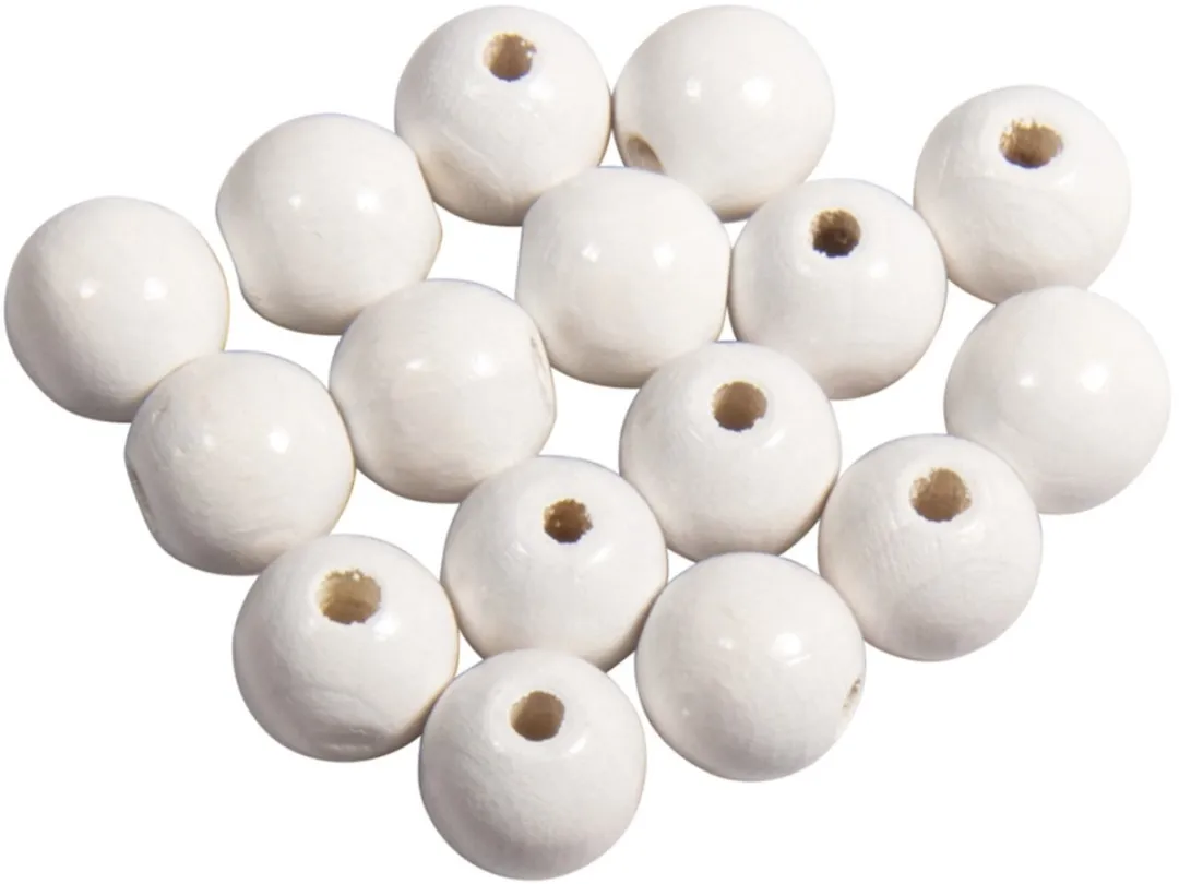 Rayher Houten Kralen 10mm Wit
