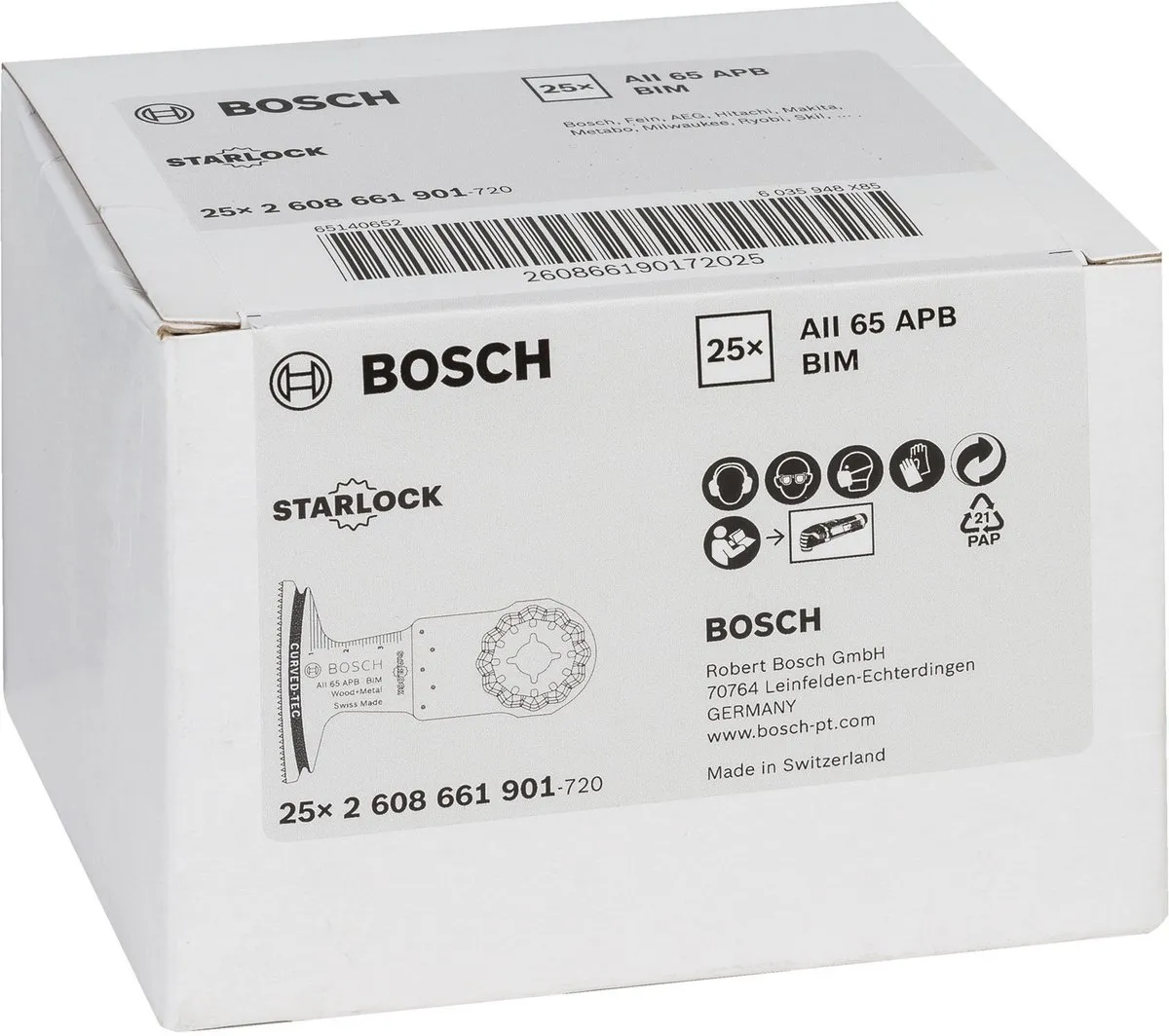 Bosch AII 65 APB Invalzaagblad 65x40mm - Hout/Metalen