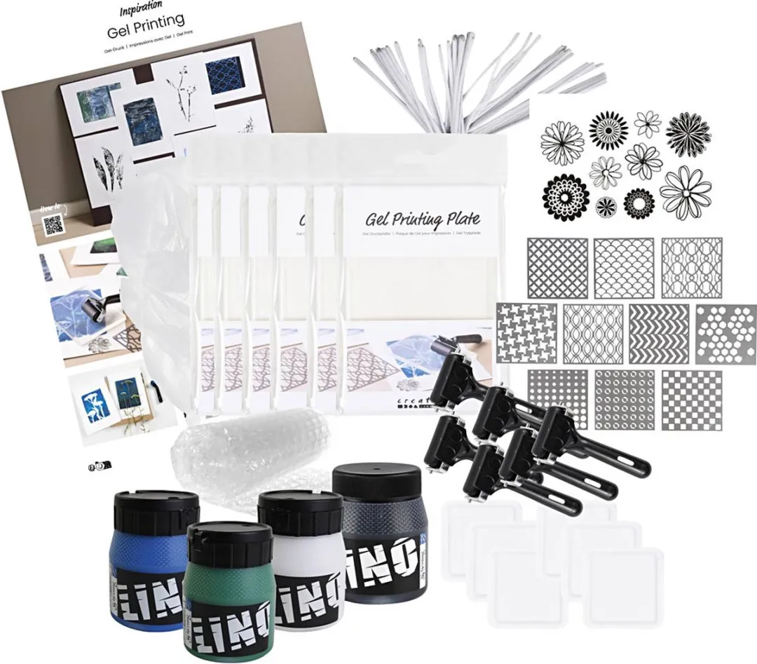 Creativ Company Maxi Creative Box Gelprinten - Multikleurig