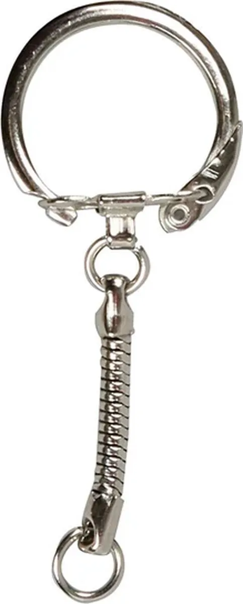 Creativ Company Sleutelhanger 2,3cm - Zilver - 25 Stuks