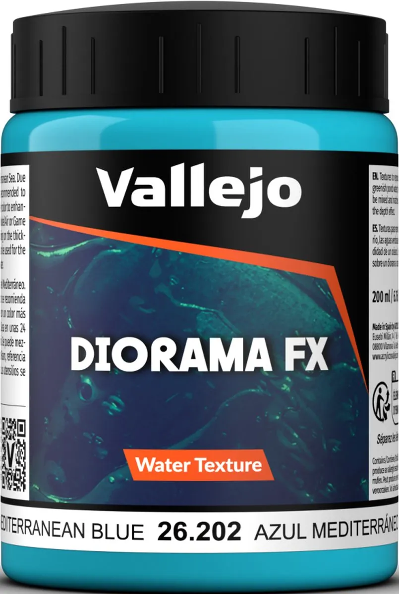 Vallejo Water Textures 26202 Mediterraan Blauw 200ml