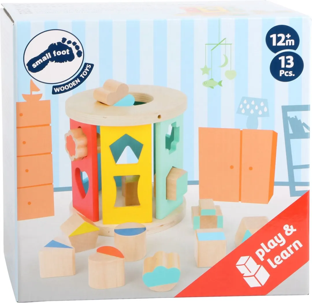 Small Foot Wooden Vormsorteerblok - 13 Onderelen - Multicolor